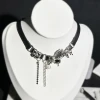 A niche design of an ins dark style black butterfly necklace, punk choker, sweet and cool spice girl necklace Application Scenario